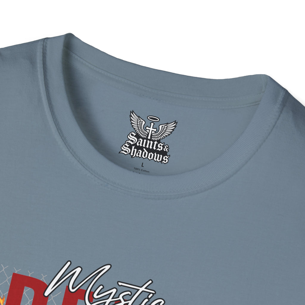 Saints and Shadows - Mystic Wings, Angelic Artwork Unisex Softstyle T-Shirt, Casual Wear