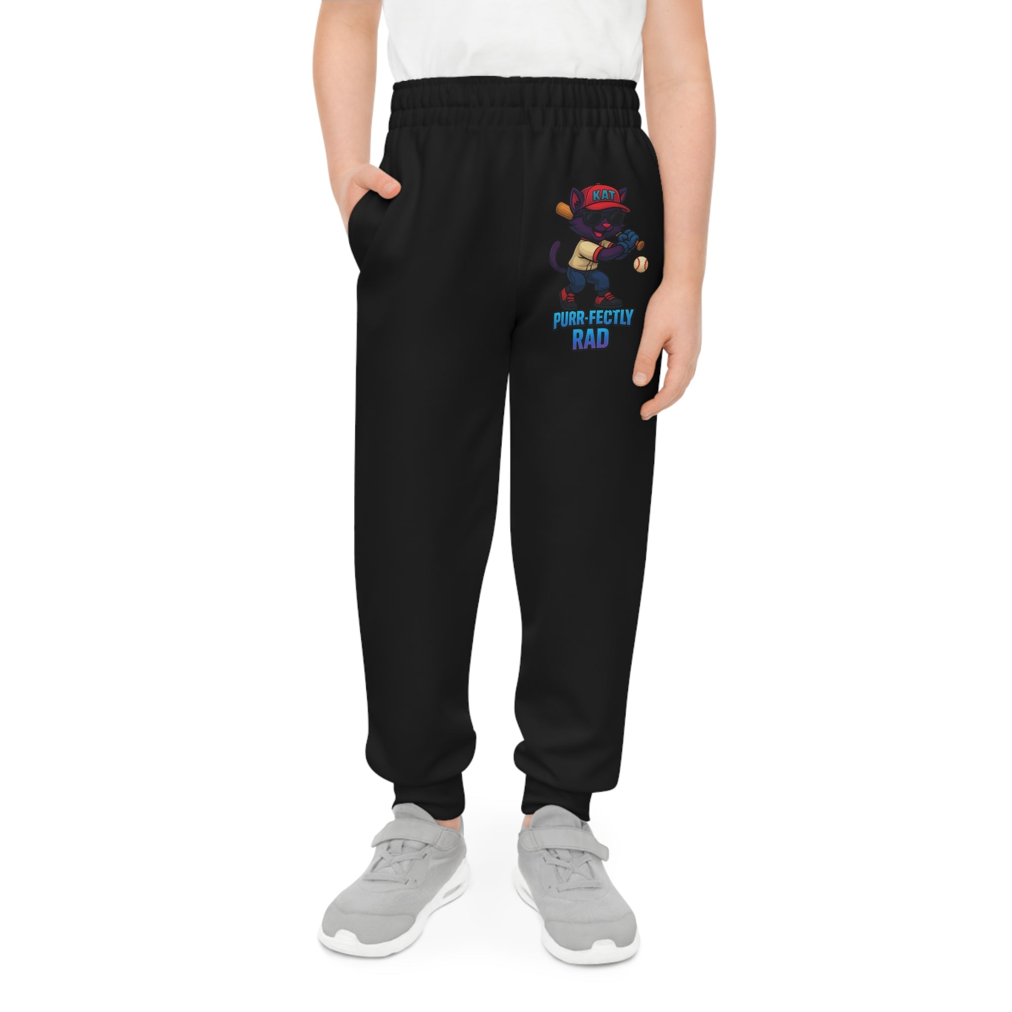 DJ KAT PAWS Purr-fectly Rad Baseball Youth Joggers | Fun, Sporty Kids Activewear