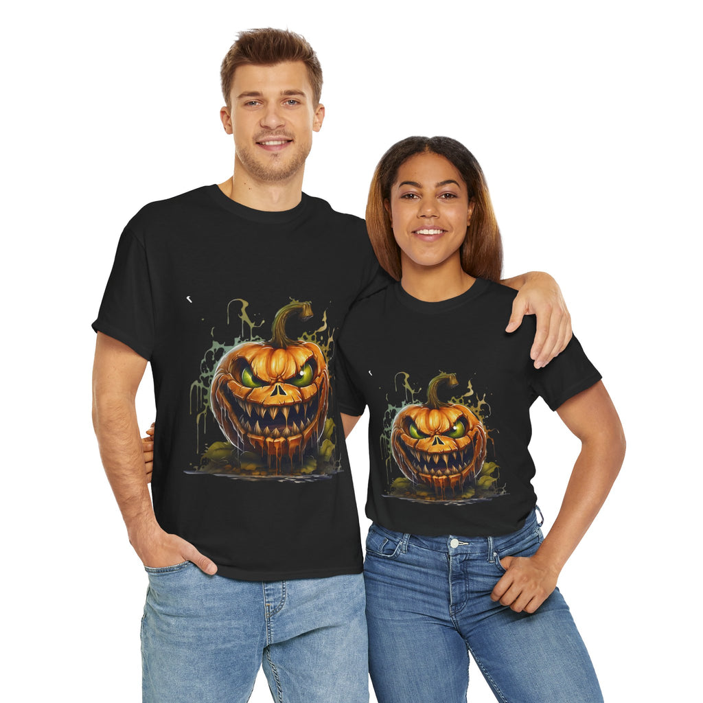 Spooky Pumpkin, Horror Graphic Tee, Unisex Cotton Shirt, Halloween Costume, Horror Movie Gift, Spooky T-Shirt, Horror Fan Apparel