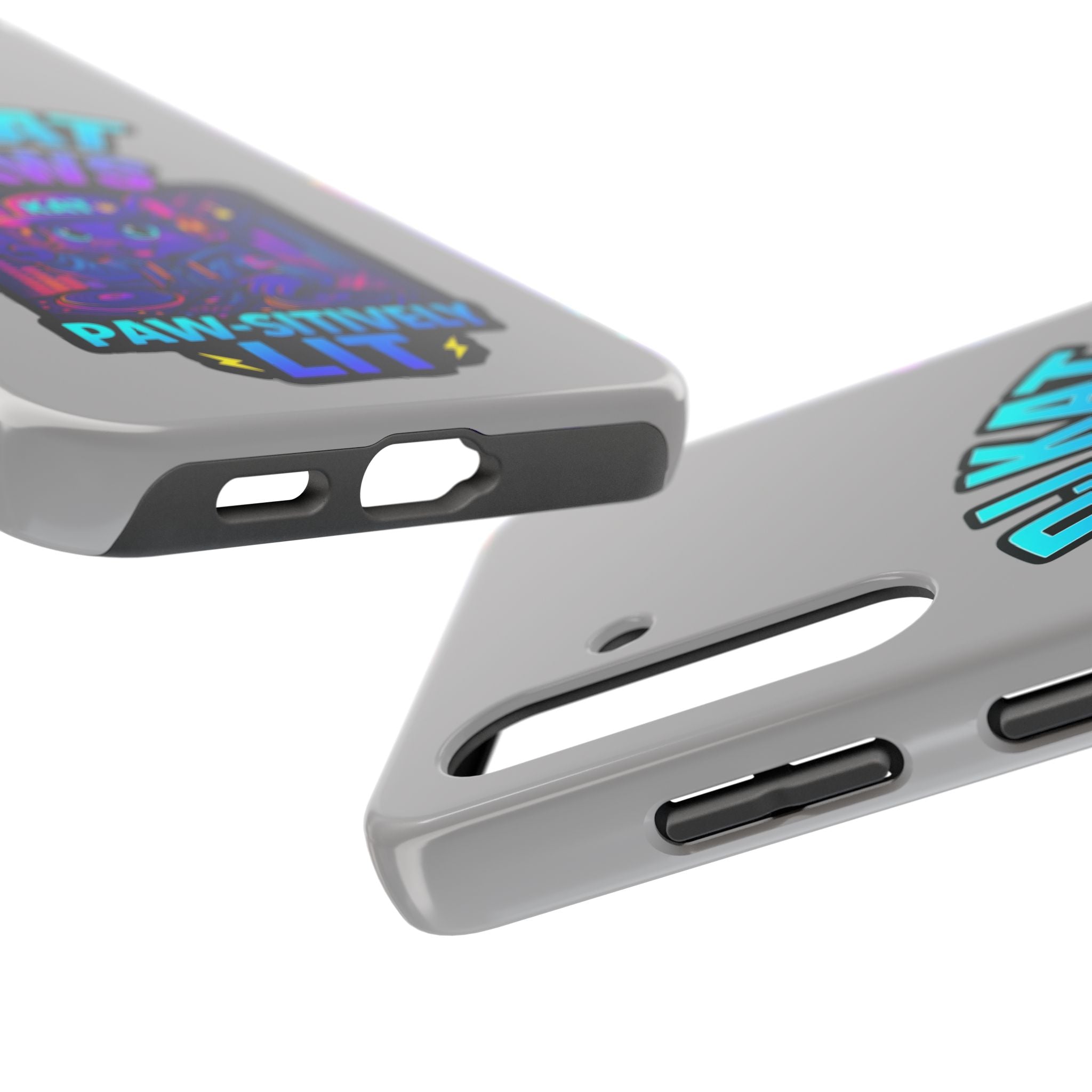 DJ KAT PAWS - Paw-sitively LIT | Tough Phone Cases - Unique Gift for Cat Lovers, Funny Phone Accessory, Music Lover's Case, Pet Owner Present
