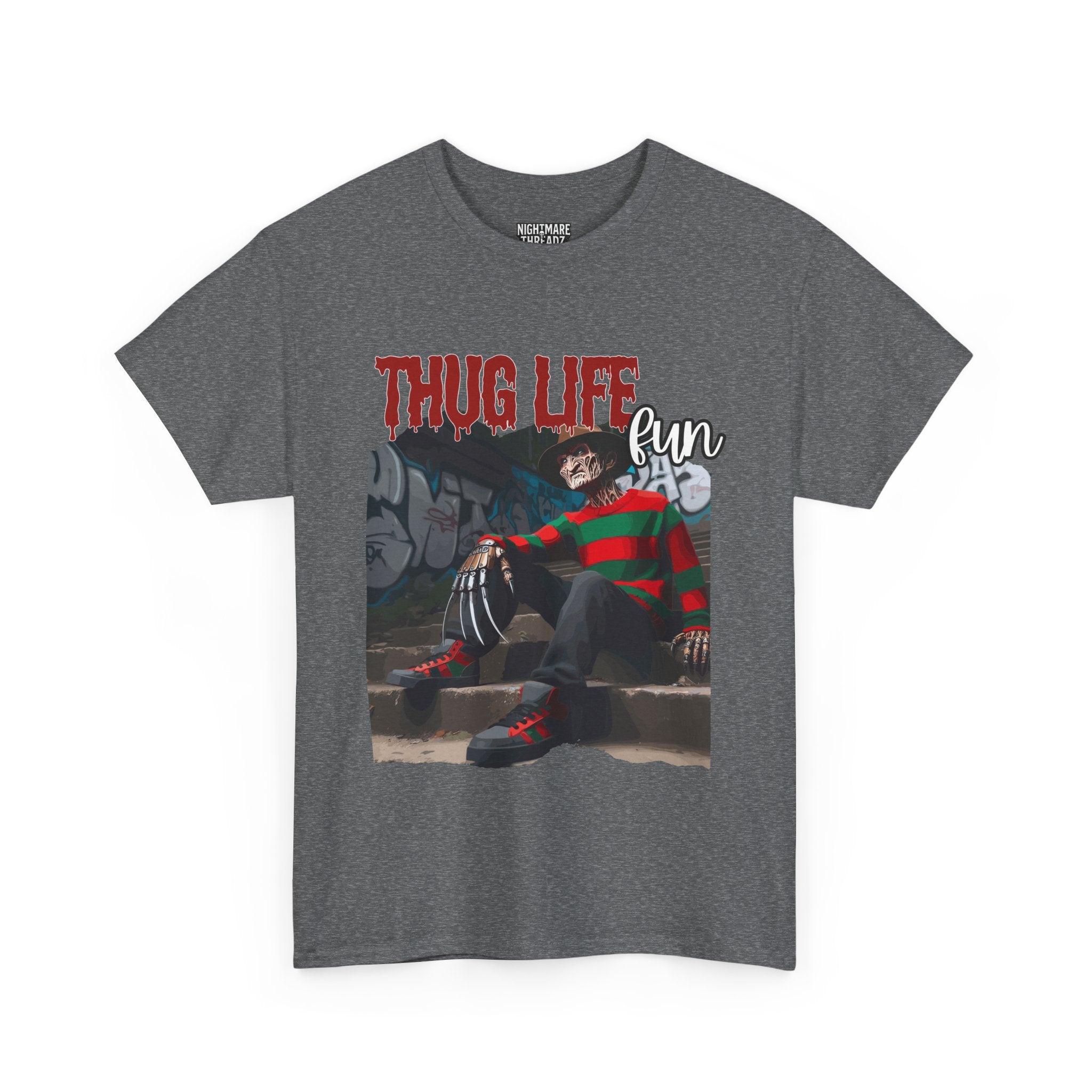 Freddie Kruger, Thug Life Tee - Horror Graphic Tee, Unisex Cotton Shirt, Halloween Costume, Horror Movie Gift