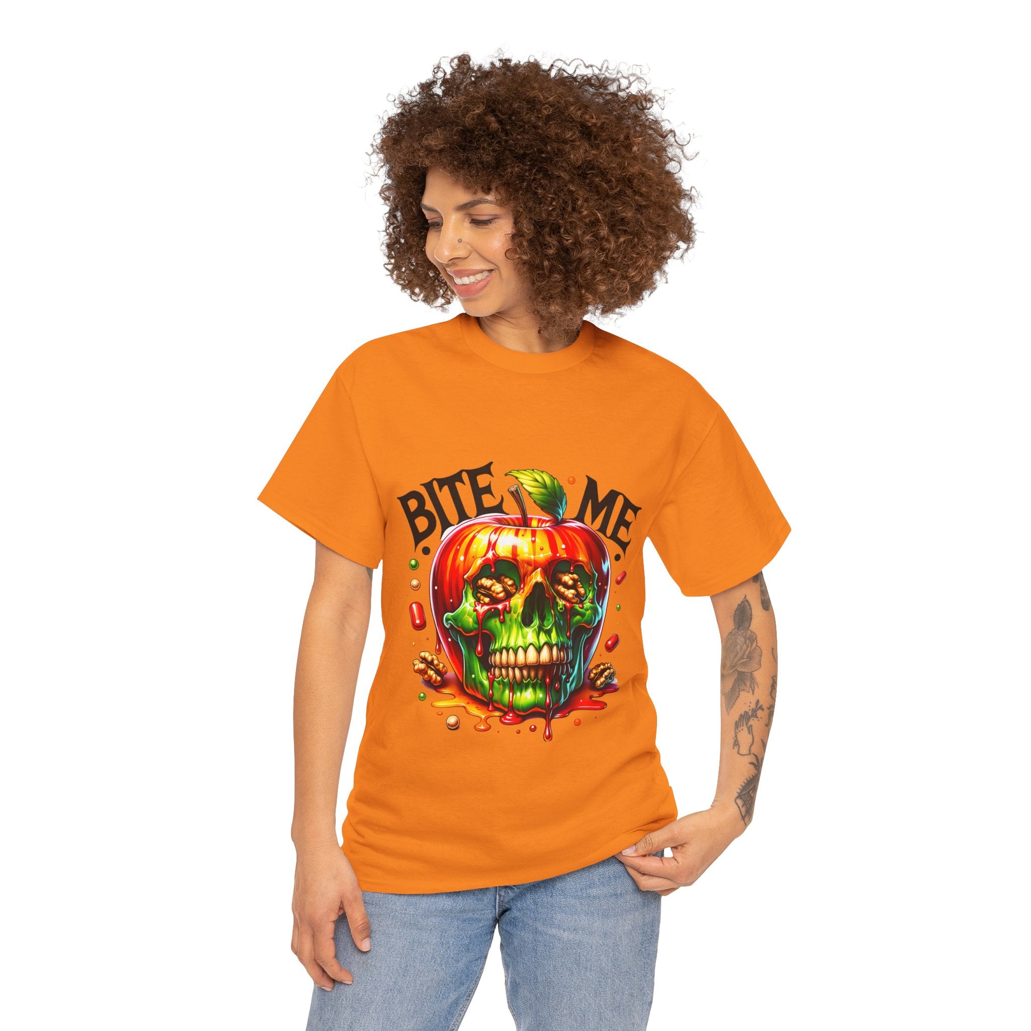 Bite Me Skull T-Shirt, Fun Graphic Tee, Halloween Costume Top, Trendy Casual Wear, Unique Gift Idea for Friends
