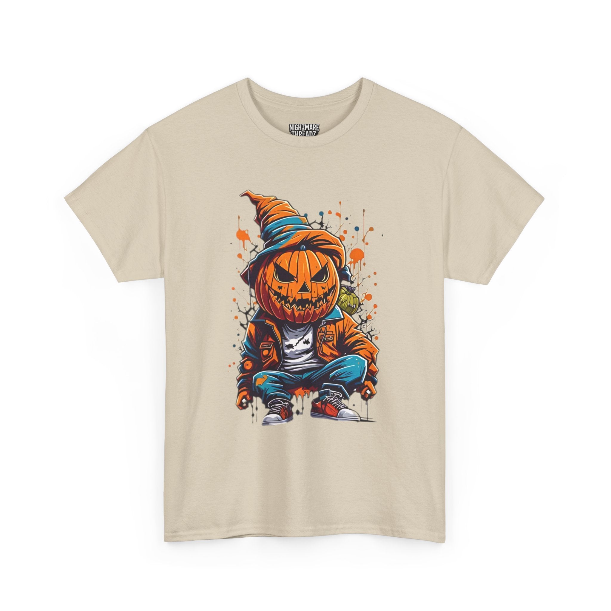 Scary Pumpkin, Horror Graphic Tee, Unisex Cotton Shirt, Halloween Costume, Horror Movie Gift, Spooky T-Shirt, Horror Fan Apparel