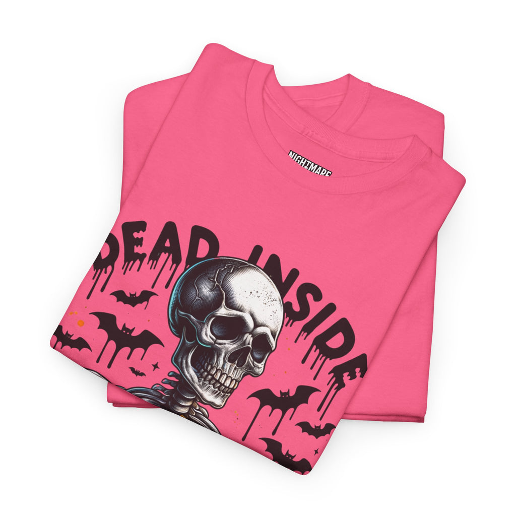 Dead Inside, Spooky Season Tee, Unisex Heavy Cotton T-Shirt, Halloween Shirt, Fun Casual Wear, Graphic Tee, Gift for Halloween Lovers
