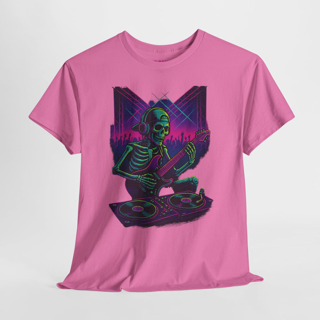 Bone Jams Rockin’ Skeleton, Tee | Loud Enough to Wake the Dead | Unisex Cotton Shirt for Music Lovers, Concerts, Halloween, Gifts