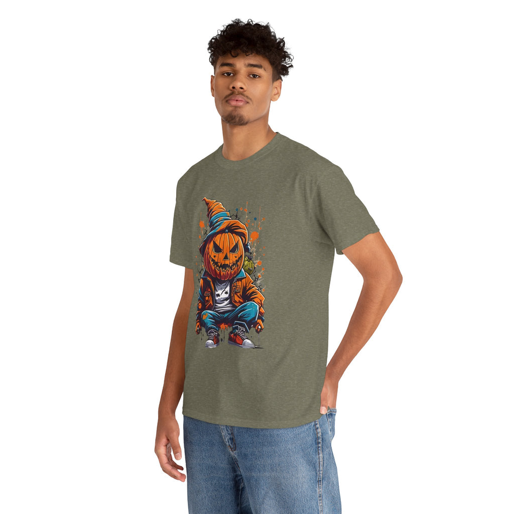 Scary Pumpkin, Horror Graphic Tee, Unisex Cotton Shirt, Halloween Costume, Horror Movie Gift, Spooky T-Shirt, Horror Fan Apparel