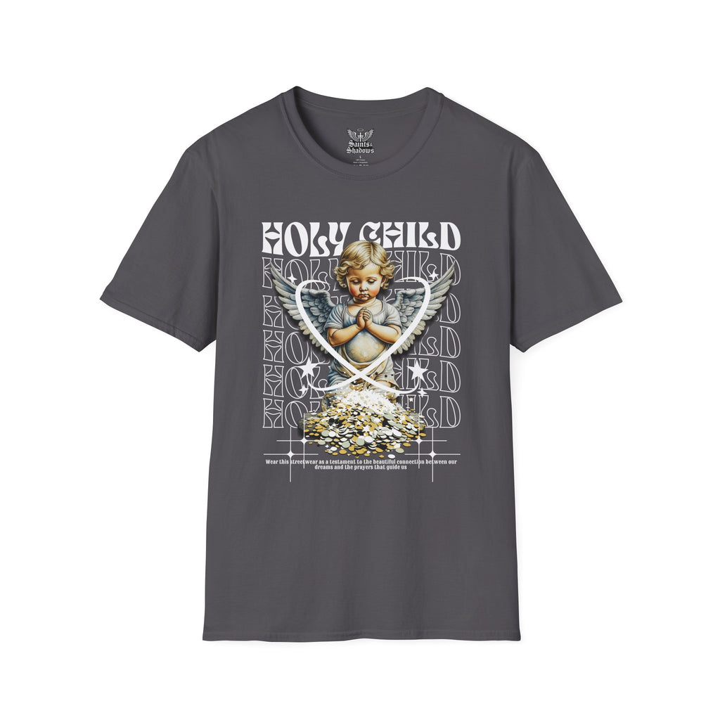 Saints and Shadows - Holy Child, Angelic Artwork Unisex Softstyle T-Shirt, Casual Wear