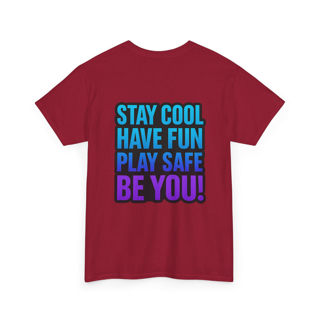 DJ KAT PAWS Surfing Fun T-Shirt | Stay Cool, Have Fun, Play Safe, Be You! | Fun Summer Tee, Gift for Cat Lovers, Beach Vibes