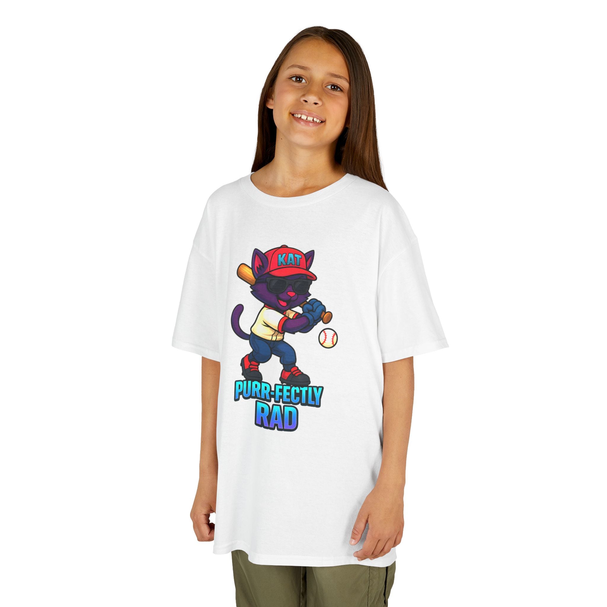 DJ KAT PAWS Purr-fectly Rad Kids Tee | Cool Apparel for Boys & Girls, Motivational Summer Wear & Playful Gift