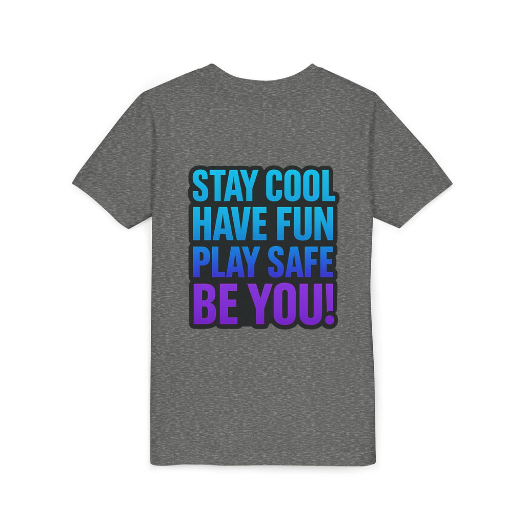 DJ KAT PAWS Paw-sitively Shredding, Skateboarding Youth Tee | Fun Summer Shirt, Motivational Kids T-Shirt, Birthday Gift for Boys & Girls