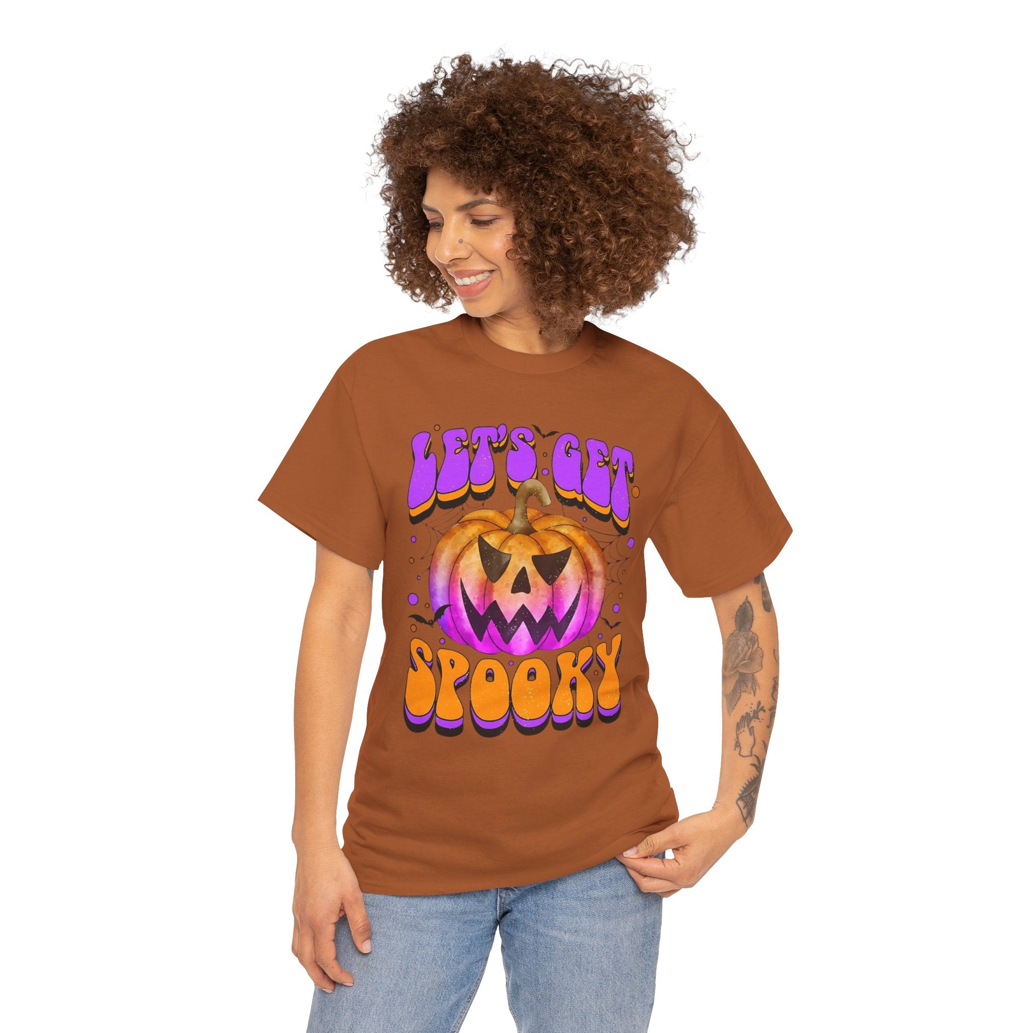 Halloween Spooky Pumpkin Tee, Unisex Cotton Shirt, Halloween Costume, Fall Festivities, Trick or Treat