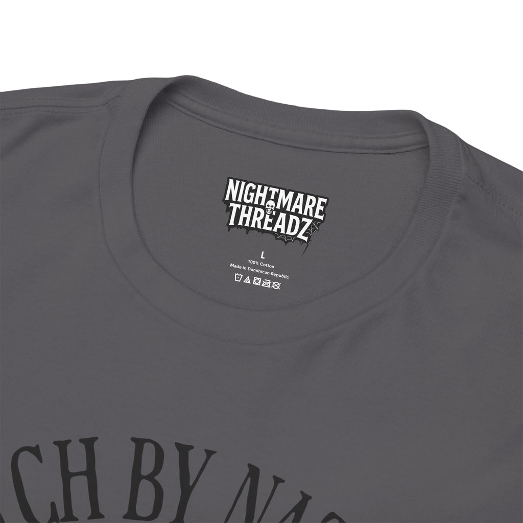 Witchy Cotton Tee - "Witch by Nature, Bitch by Choice" | Unisex Tee for Spooky Season, Boho Fashion, Festival Wear, Gift for Witches