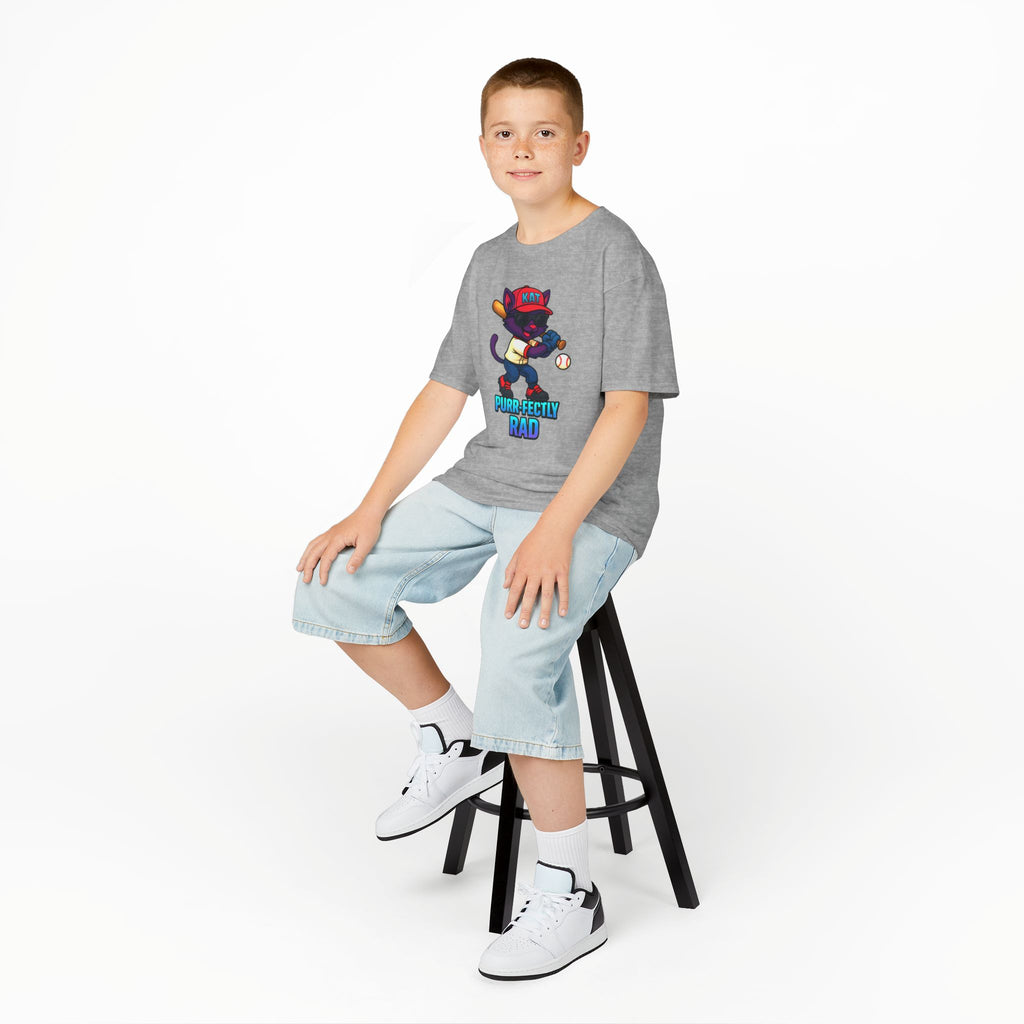 DJ KAT PAWS Purr-fectly Rad Kids Tee | Cool Apparel for Boys & Girls, Motivational Summer Wear & Playful Gift
