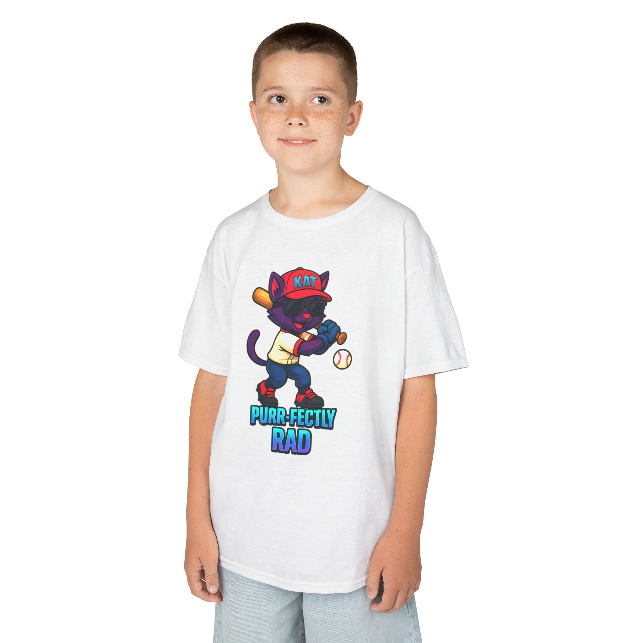 DJ KAT PAWS Purr-fectly Rad Kids Tee | Cool Apparel for Boys & Girls, Motivational Summer Wear & Playful Gift