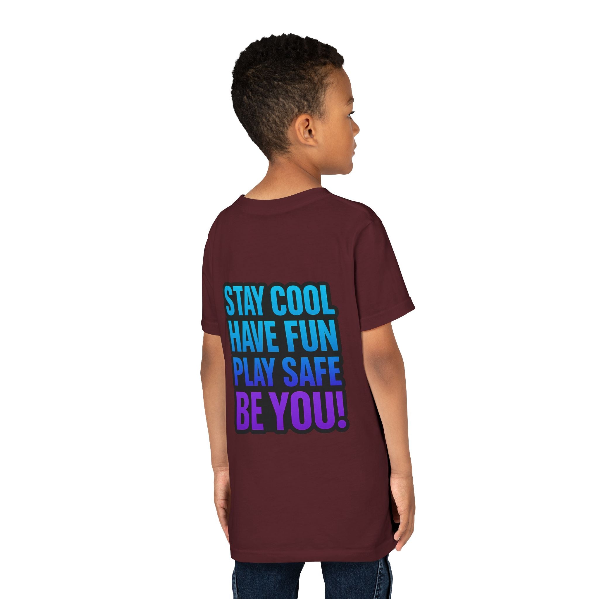 DJ KAT PAWS Paw-sitively Shredding, Skateboarding Youth Tee | Fun Summer Shirt, Motivational Kids T-Shirt, Birthday Gift for Boys & Girls