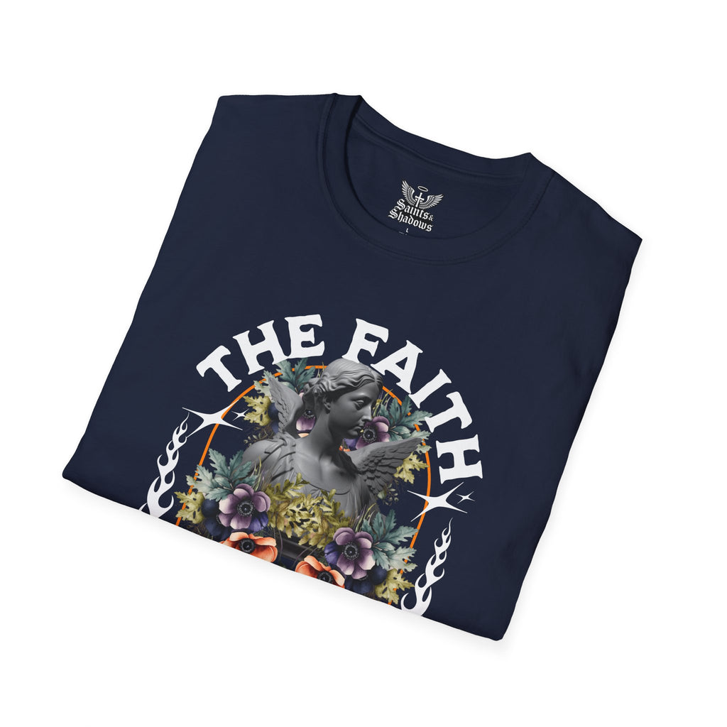 Saints and Shadows - The Faith Never Fail, Angelic Artwork Unisex Softstyle T-Shirt, Casual Wear