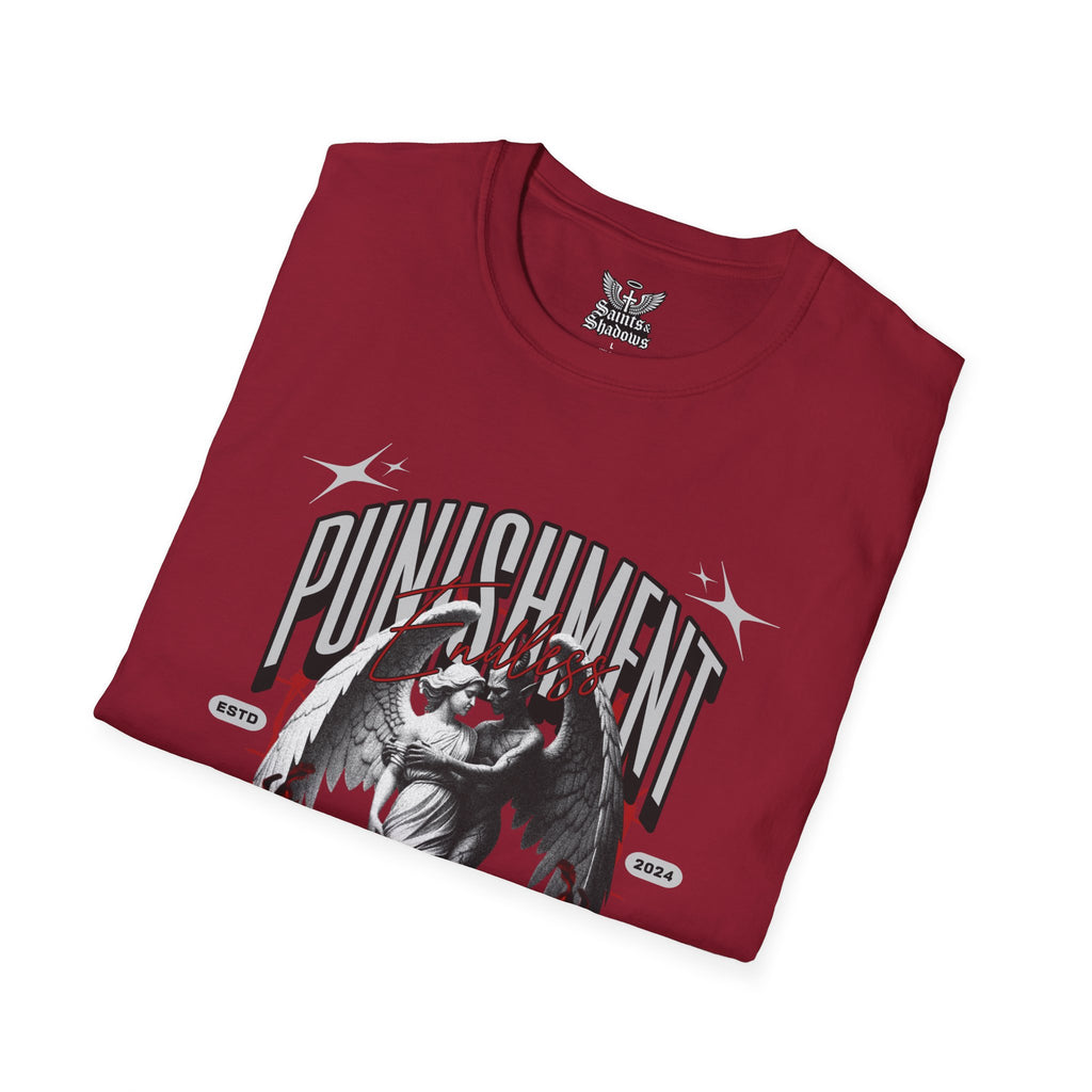 Saints and Shadows - Punishment, Angelic Artwork Unisex Softstyle T-Shirt, Casual Wear