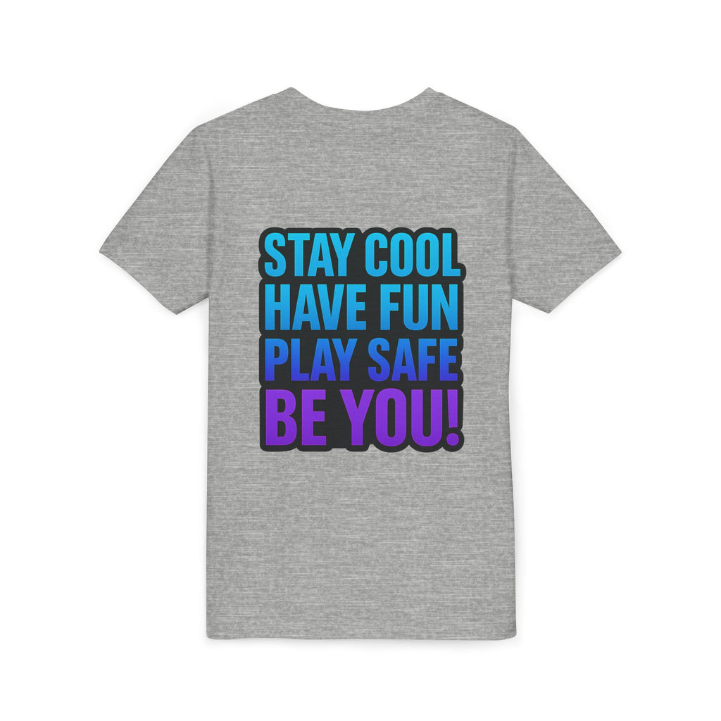 DJ KAT PAWS Paw-sitively Shredding, Skateboarding Youth Tee | Fun Summer Shirt, Motivational Kids T-Shirt, Birthday Gift for Boys & Girls