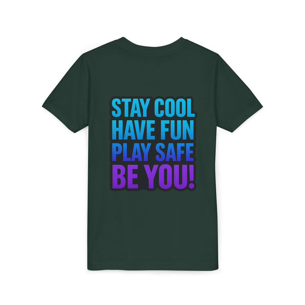 DJ KAT PAWS Paw-sitively Shredding, Skateboarding Youth Tee | Fun Summer Shirt, Motivational Kids T-Shirt, Birthday Gift for Boys & Girls