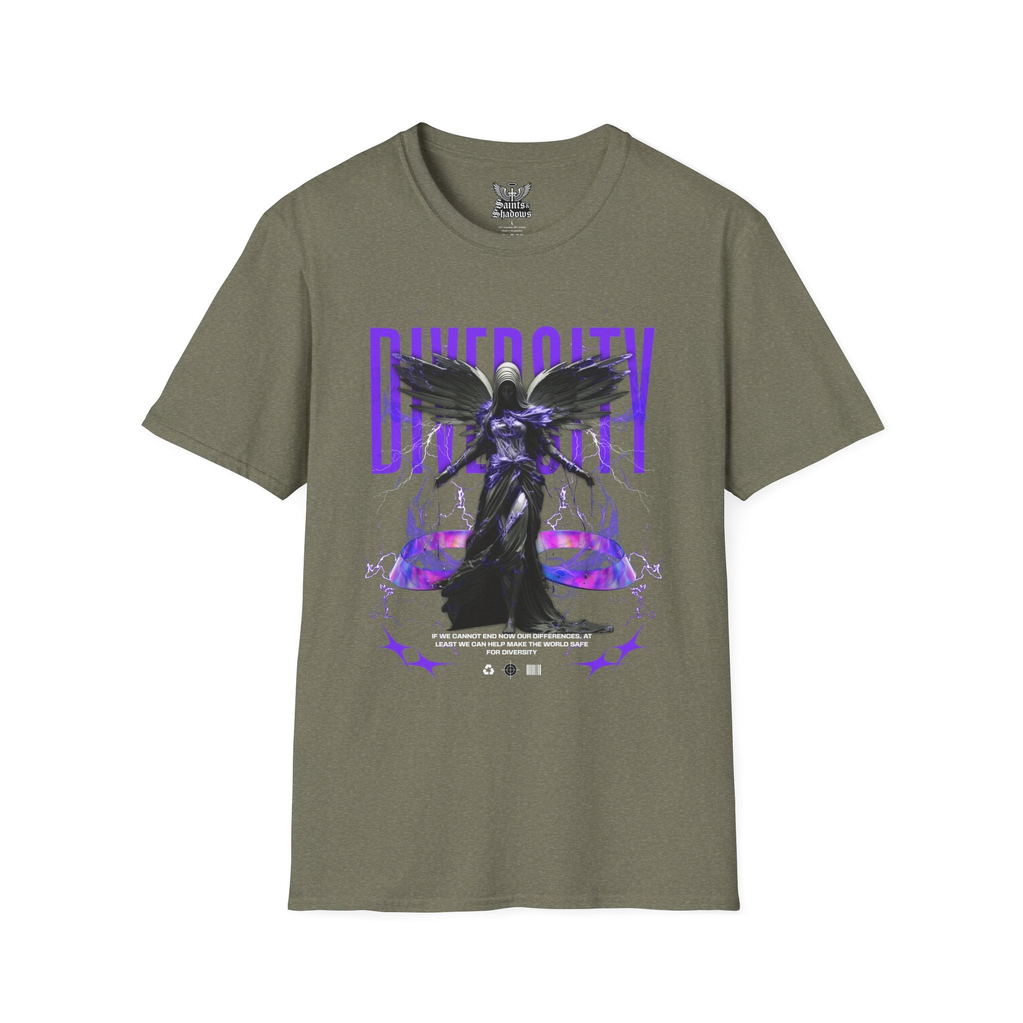 Saints and Shadows - Diversity, Angelic Artwork Unisex Softstyle T-Shirt, Casual Wear