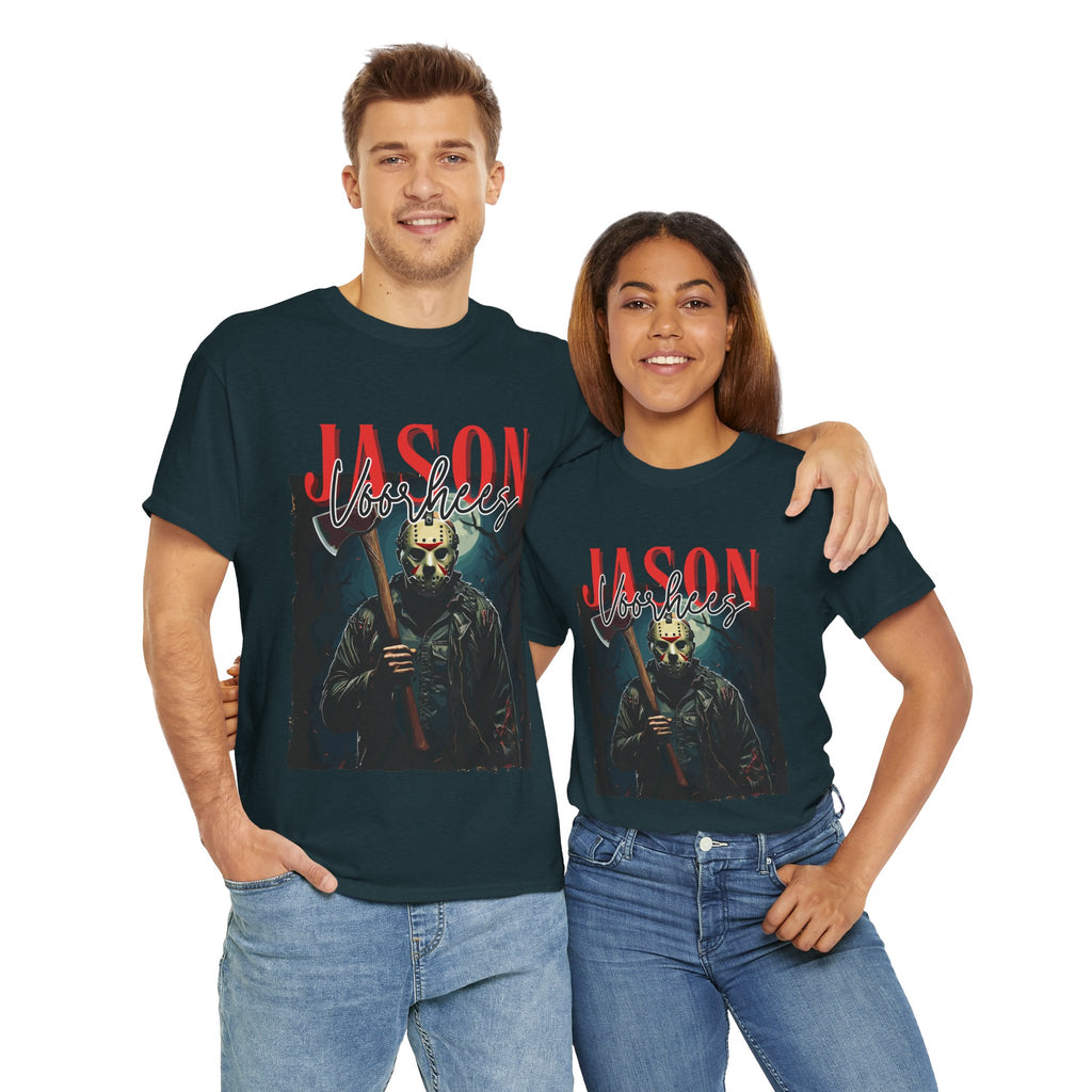 Jason Vorhees Horror Graphic Tee, Unisex Cotton Shirt, Halloween Costume, Horror Movie Gift, Spooky T-Shirt, Horror Fan Apparel