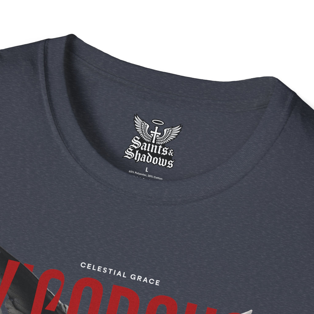 Saints and Shadows - Vigorous, Angelic Artwork Unisex Softstyle T-Shirt, Casual Wear