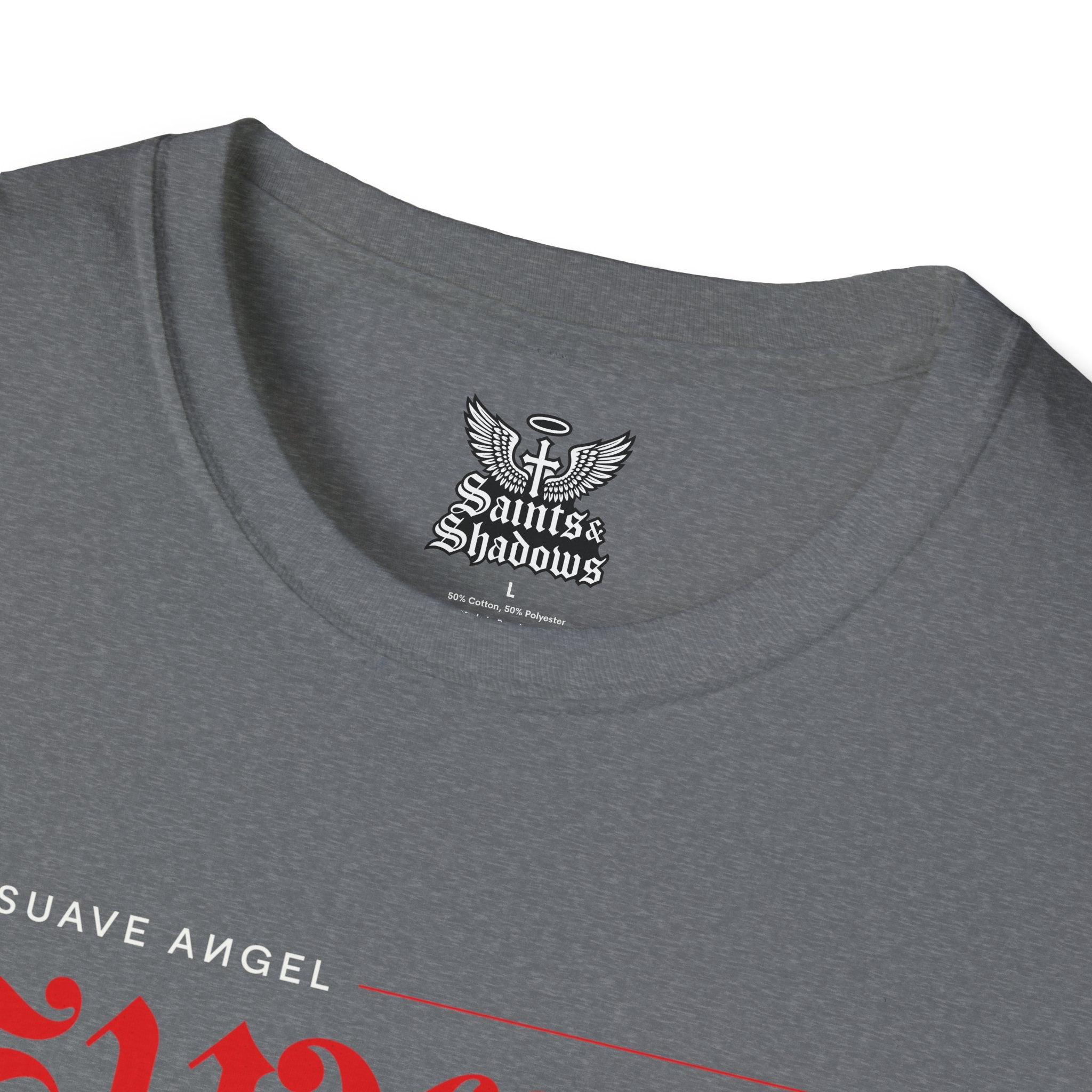 Saints and Shadows - The Suave Angel, Angelic Artwork Unisex Softstyle T-Shirt, Casual Wear