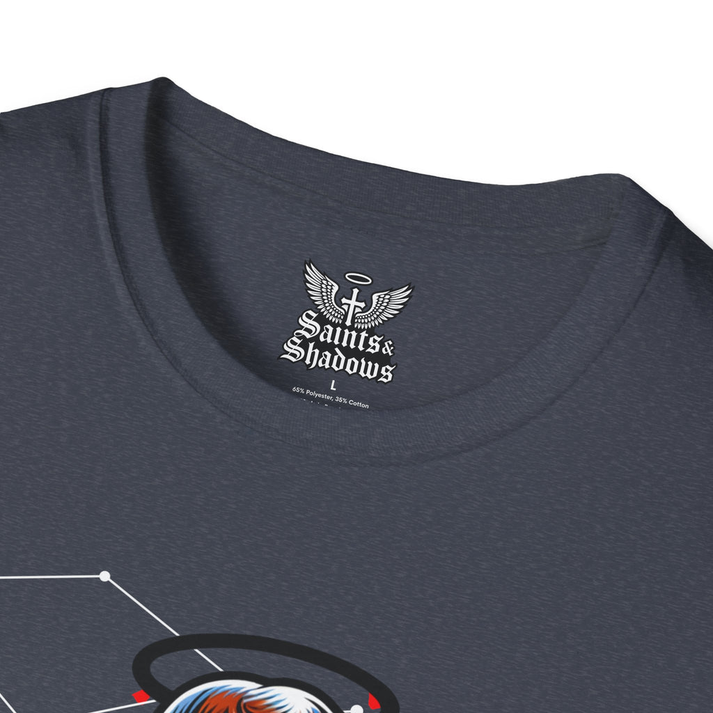 Saints and Shadows - Rebirth, Angelic Artwork Unisex Softstyle T-Shirt, Casual Wear