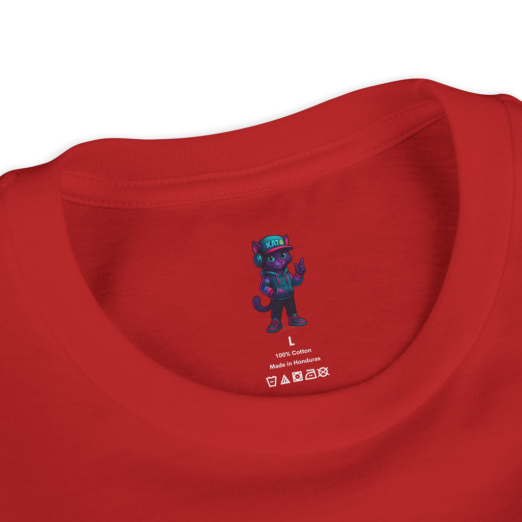 DJ KAT PAWS Paw-Sitive Waves Only, Youth Tee | Kids Surfing T-Shirt, Fun Cat Graphic Top, Summer Apparel, Gifts for Animal Lovers