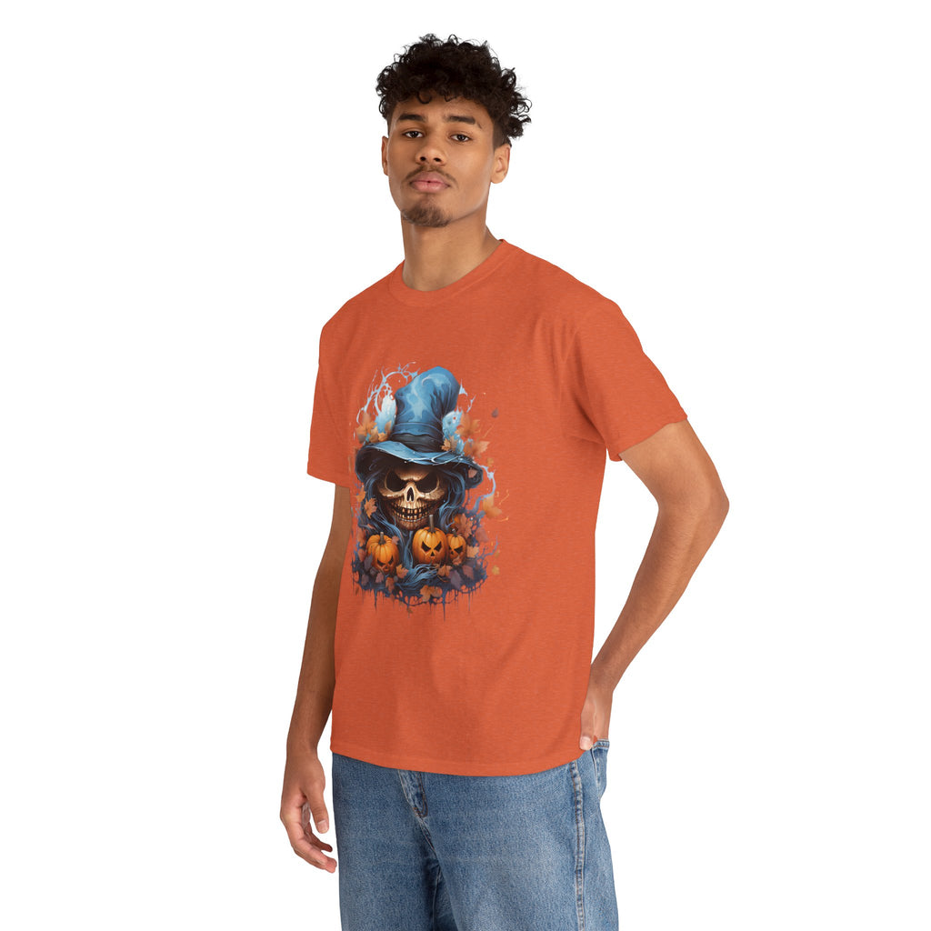 Skull Witch Unhappy Halloween Tee - Halloween Shirt, Spooky Tee, Pumpkin Shirt, Fall Apparel, Costume Top