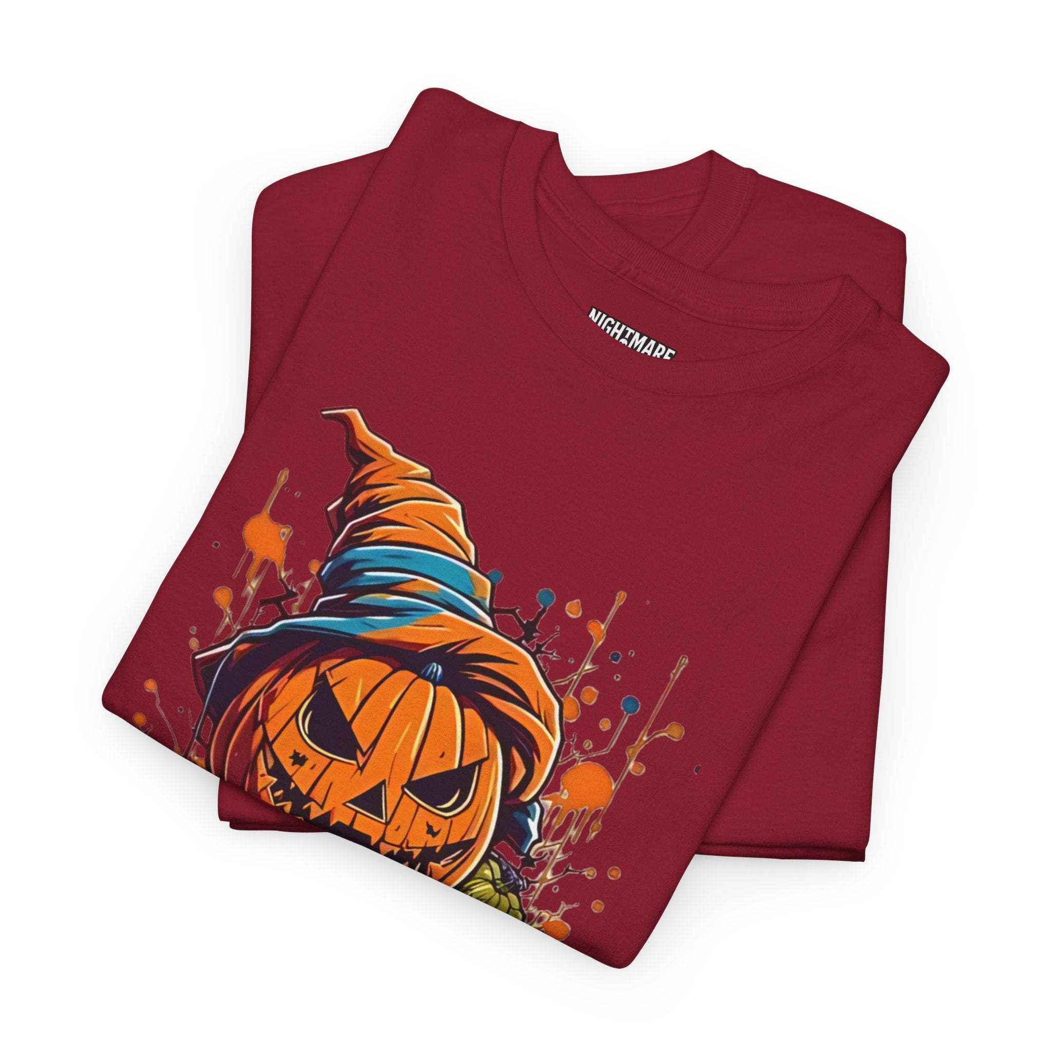 Scary Pumpkin, Horror Graphic Tee, Unisex Cotton Shirt, Halloween Costume, Horror Movie Gift, Spooky T-Shirt, Horror Fan Apparel