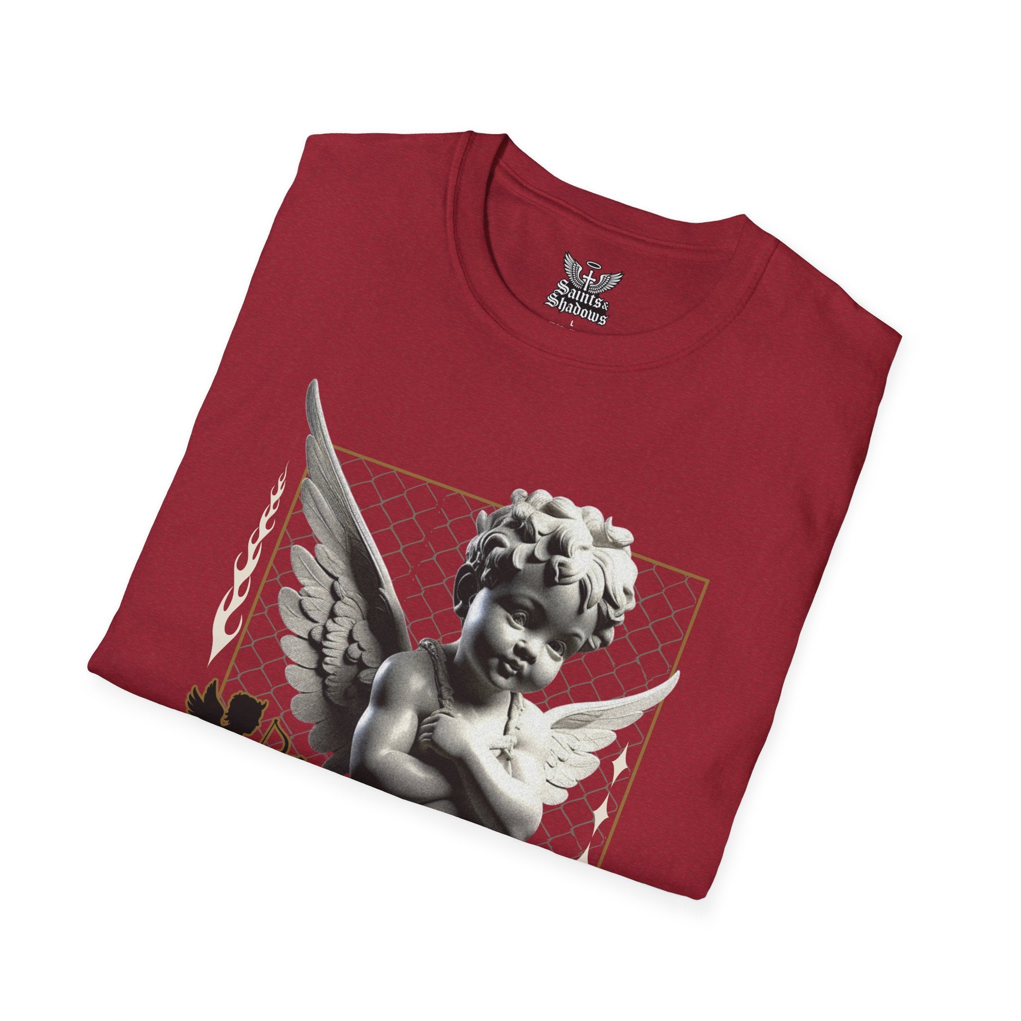 Saints and Shadows - Matchmaker, Angelic Artwork Unisex Softstyle T-Shirt, Casual Wear