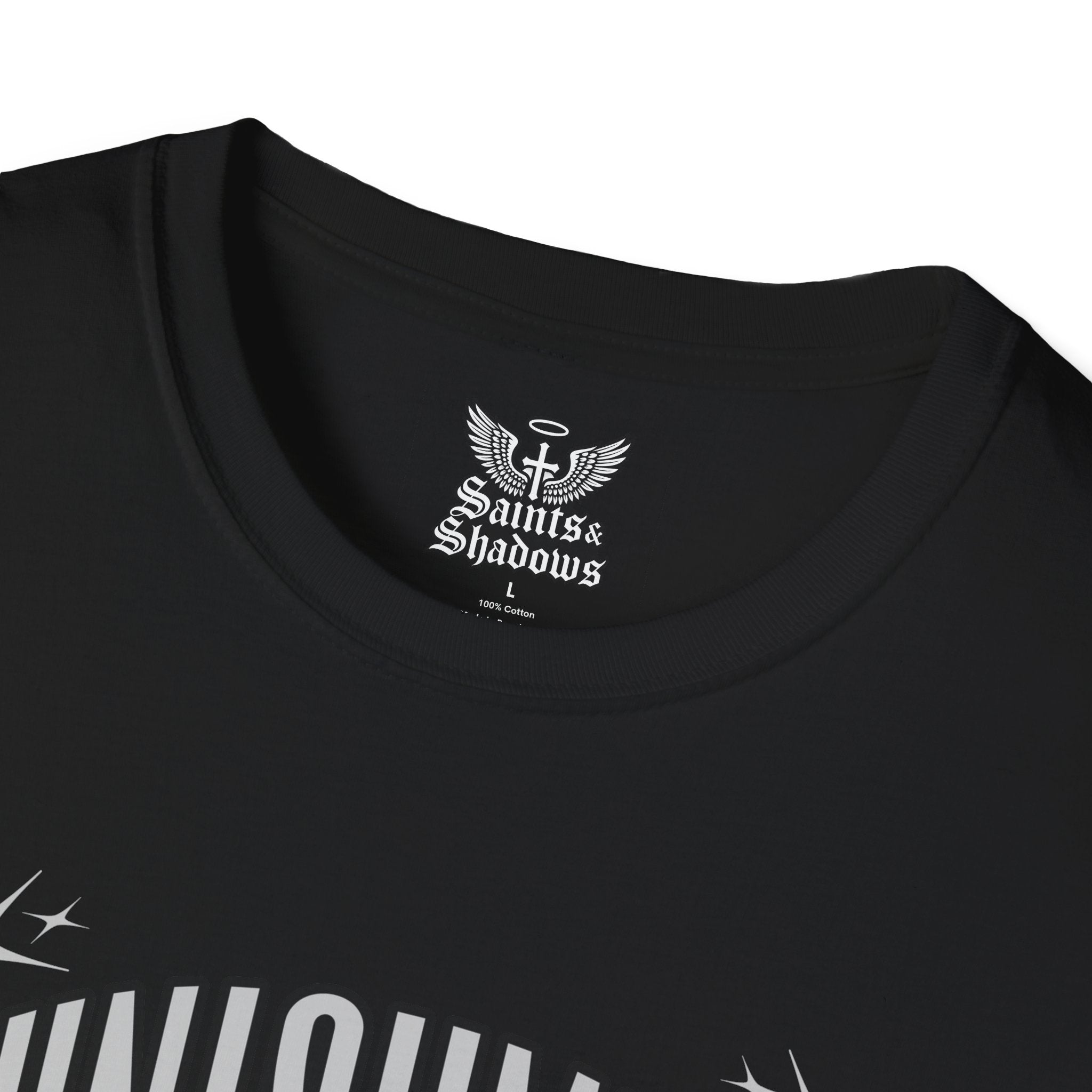 Saints and Shadows - Punishment, Angelic Artwork Unisex Softstyle T-Shirt, Casual Wear