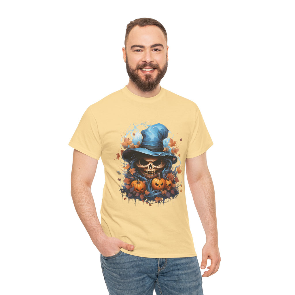 Skull Witch Unhappy Halloween Tee - Halloween Shirt, Spooky Tee, Pumpkin Shirt, Fall Apparel, Costume Top