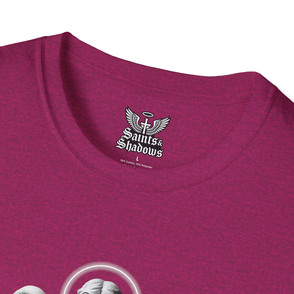 Saints and Shadows - Pensive, Angelic Artwork Unisex Softstyle T-Shirt, Casual Wear