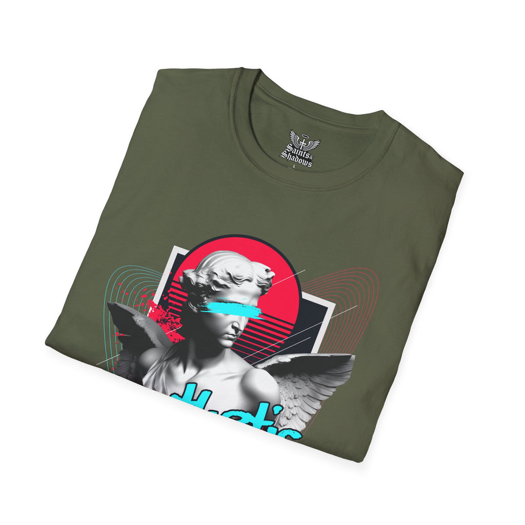 Saints and Shadows - Synthetic Dream, Angelic Artwork Unisex Softstyle T-Shirt, Casual Wear