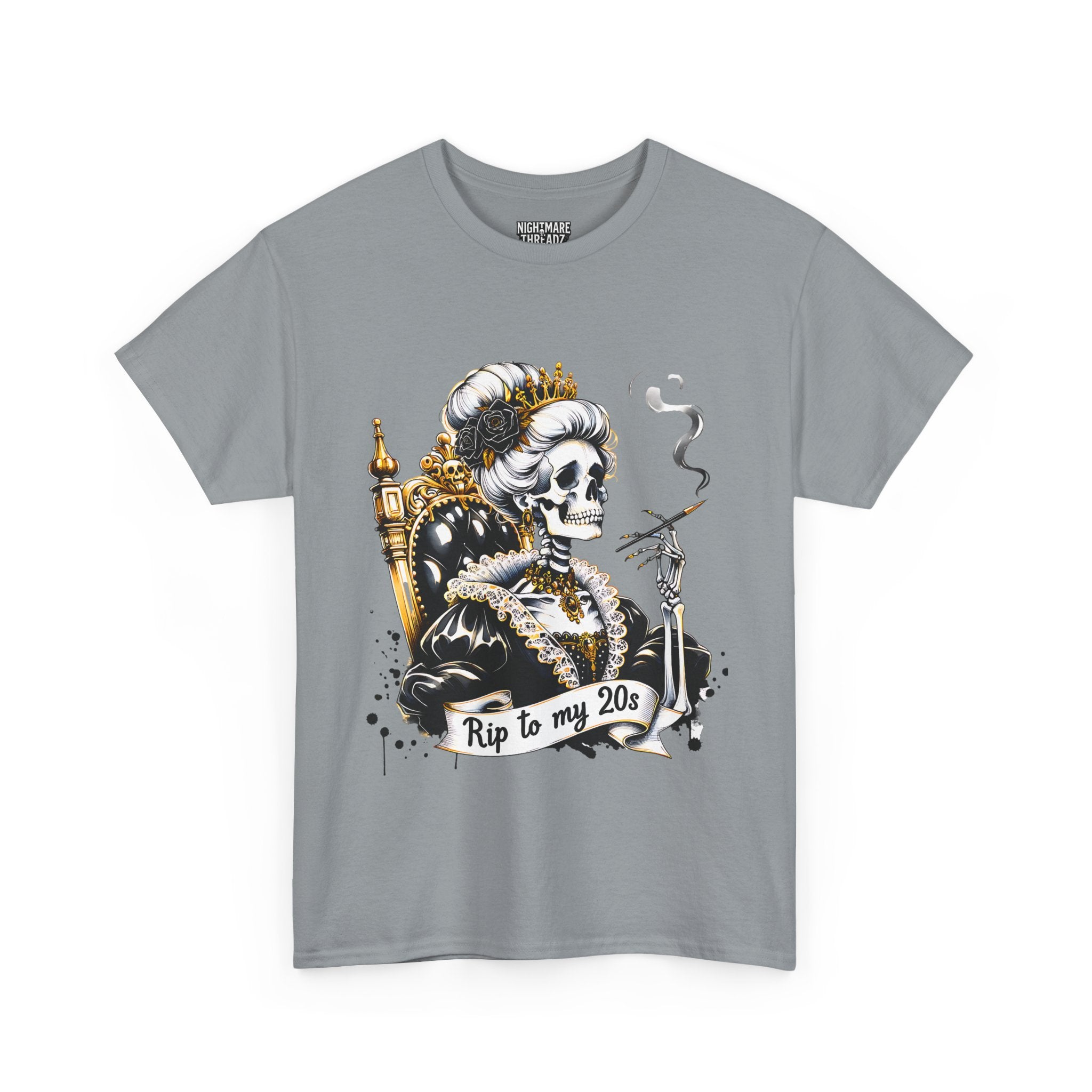 Rip to my 20s Tee, Heavy, Unisex Graphic Shirt, Birthday Gift, Casual Wear, Vintage Style, Floral Design T-shirt