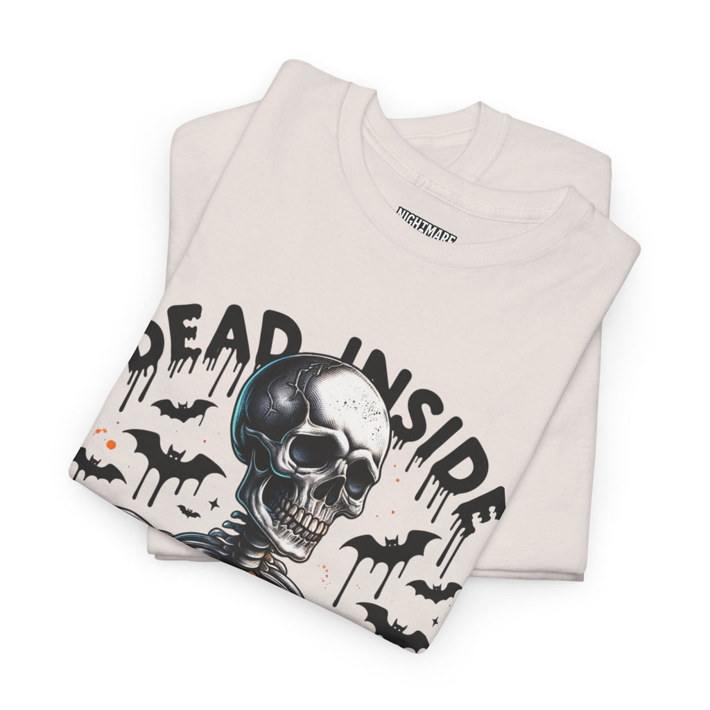 Dead Inside, Spooky Season Tee, Unisex Heavy Cotton T-Shirt, Halloween Shirt, Fun Casual Wear, Graphic Tee, Gift for Halloween Lovers
