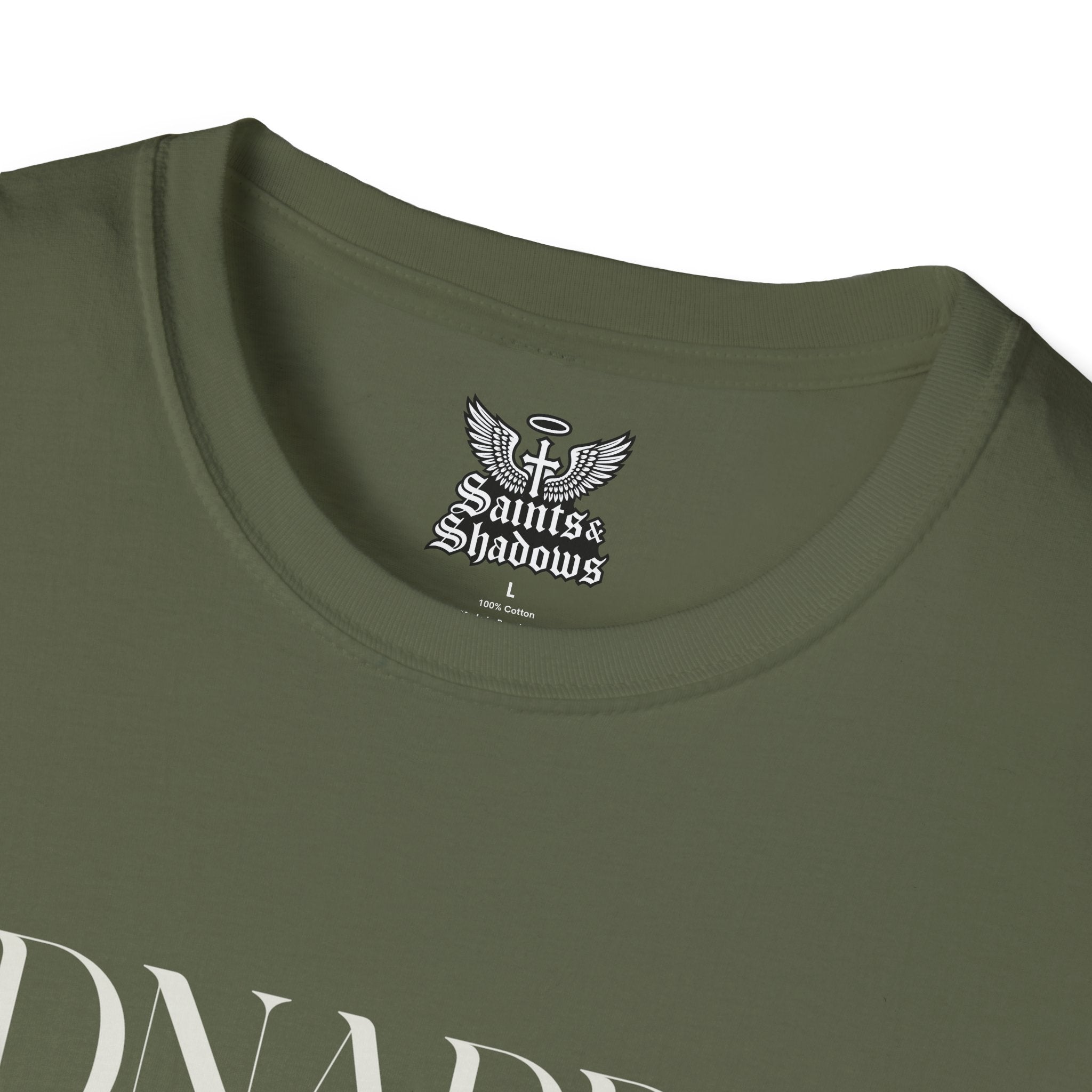 Saints and Shadows - Kidnapped, Angelic Artwork Unisex Softstyle T-Shirt, Casual Wear