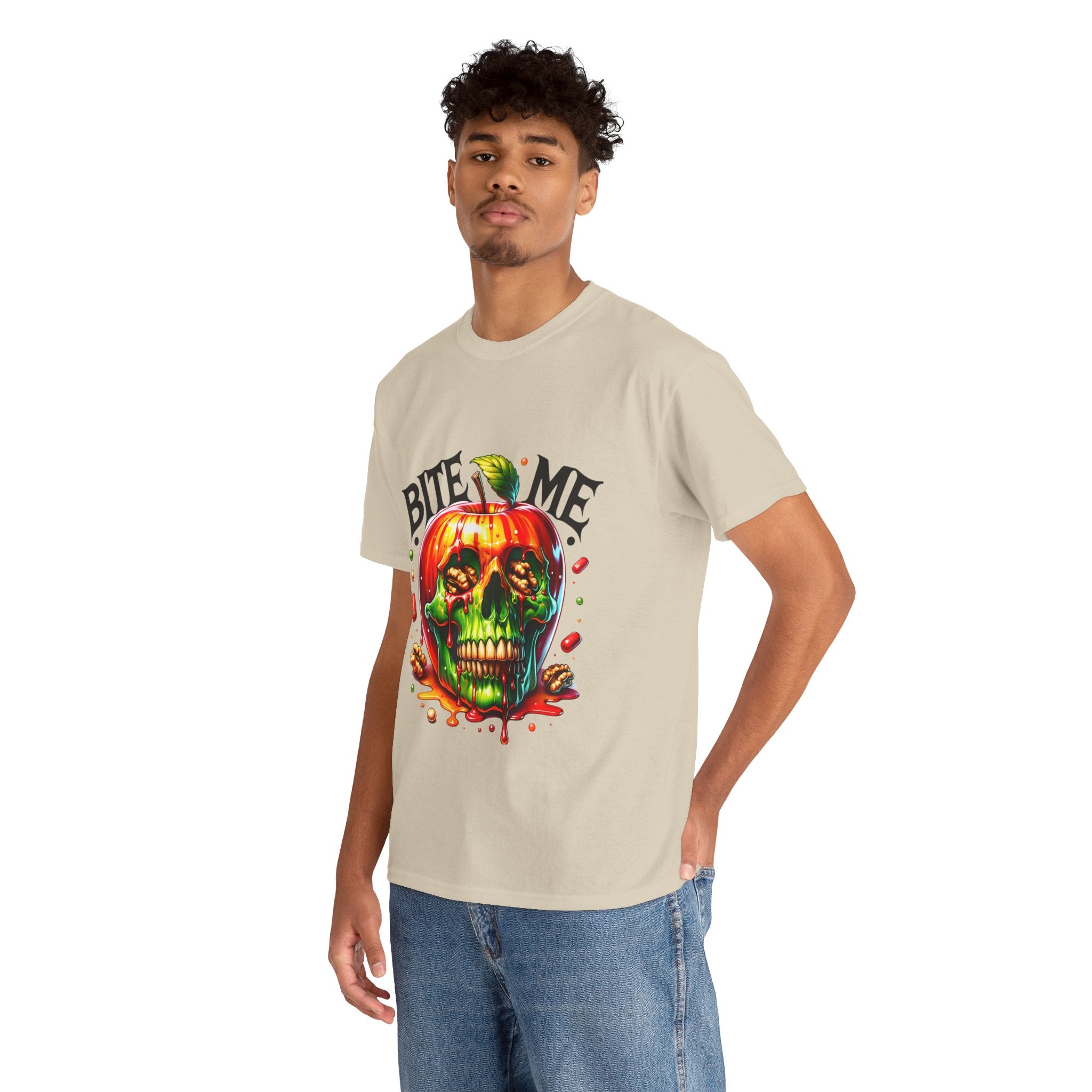 Bite Me Skull T-Shirt, Fun Graphic Tee, Halloween Costume Top, Trendy Casual Wear, Unique Gift Idea for Friends