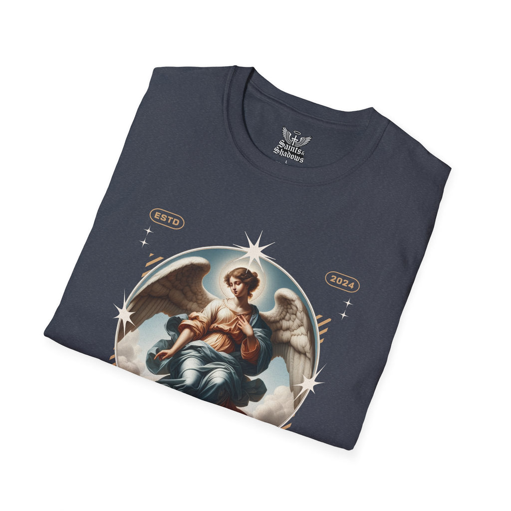 Saints and Shadows - Reflection, Angelic Artwork Unisex Softstyle T-Shirt, Casual Wear