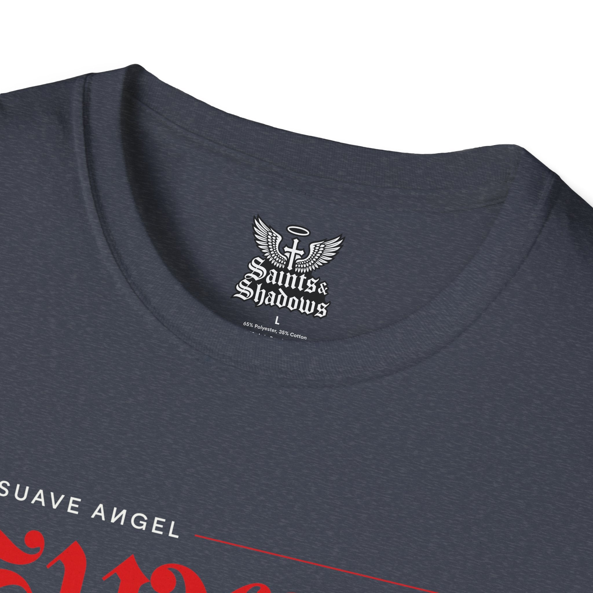 Saints and Shadows - The Suave Angel, Angelic Artwork Unisex Softstyle T-Shirt, Casual Wear