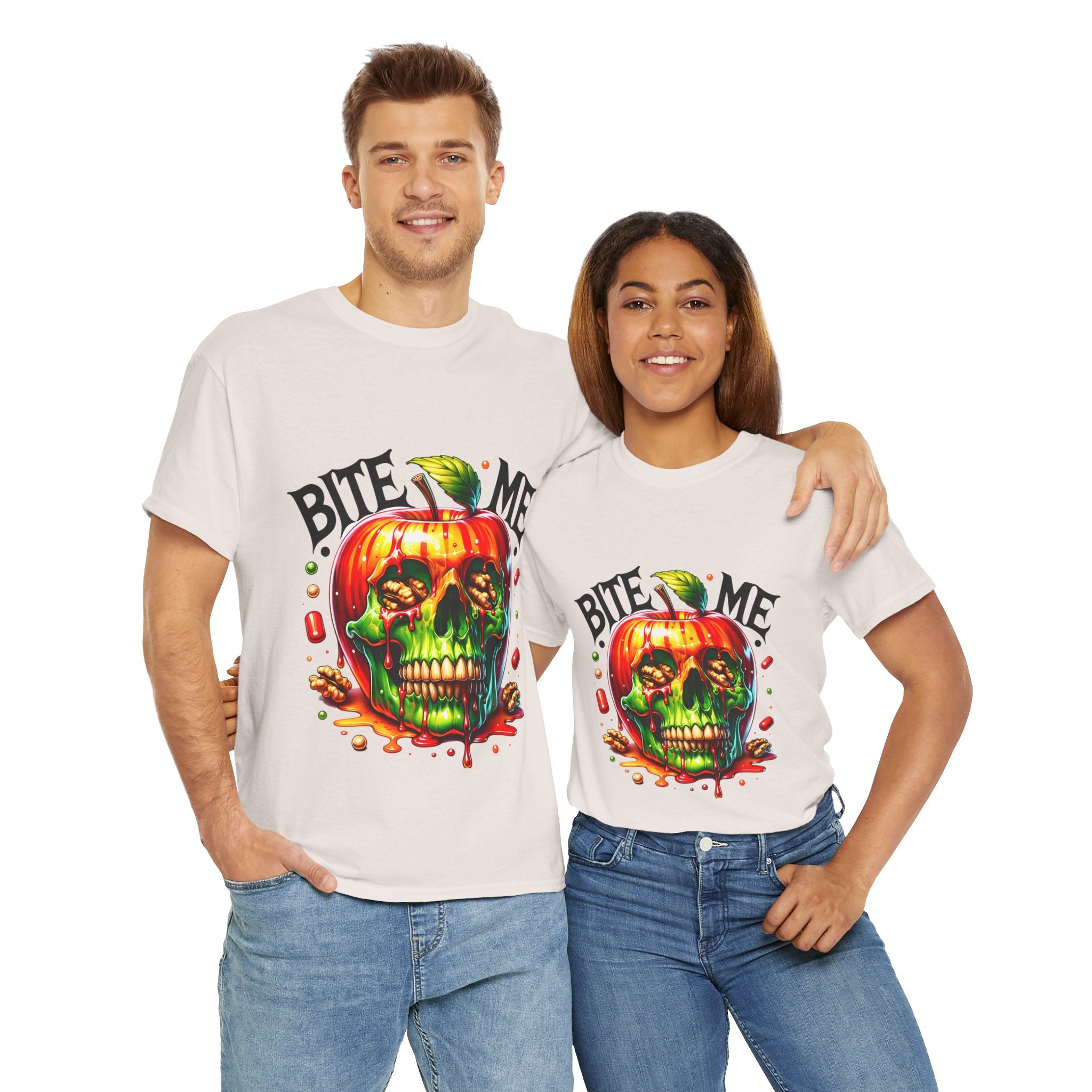 Bite Me Skull T-Shirt, Fun Graphic Tee, Halloween Costume Top, Trendy Casual Wear, Unique Gift Idea for Friends