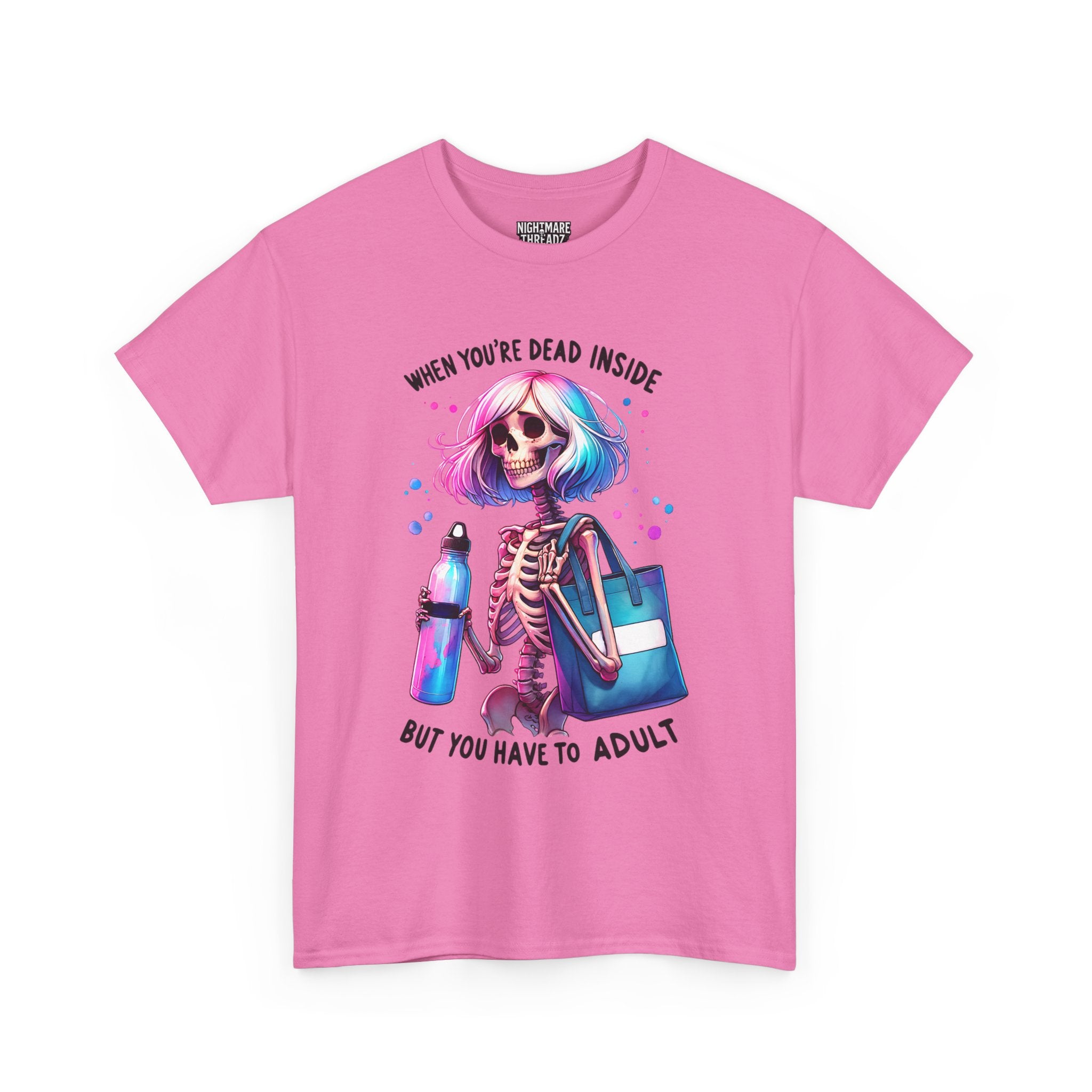 When you're dead onside, Whimsical Skeleton Tee, Funny Graphic Shirt, Perfect for Halloween, Unique Gift Idea, Casual Wear, Everyday Humor