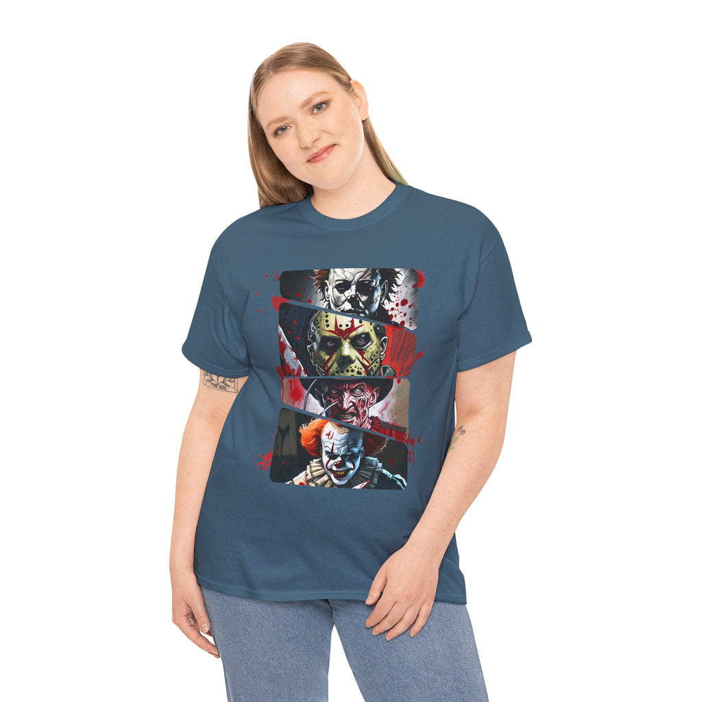 Horror Legends Horror Graphic Tee, Unisex Cotton Shirt, Halloween Costume, Horror Movie Gift, Spooky T-Shirt, Horror Fan Apparel
