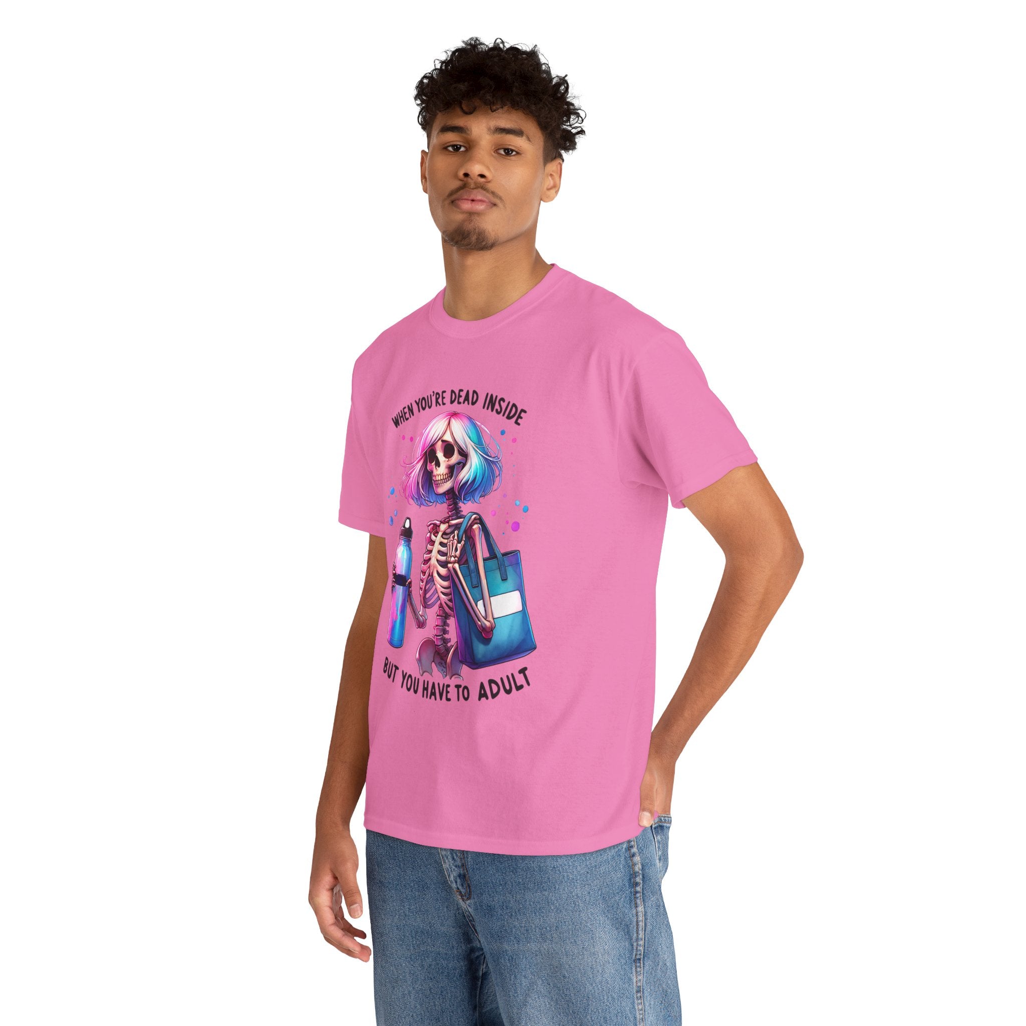 When you're dead onside, Whimsical Skeleton Tee, Funny Graphic Shirt, Perfect for Halloween, Unique Gift Idea, Casual Wear, Everyday Humor