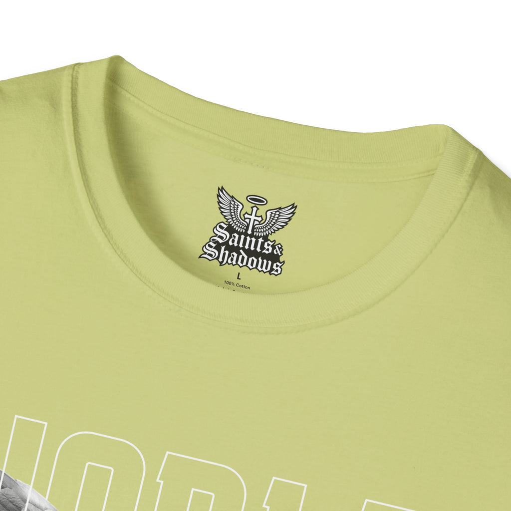 Saints and Shadows - Noble, Angelic Artwork Unisex Softstyle T-Shirt, Casual Wear