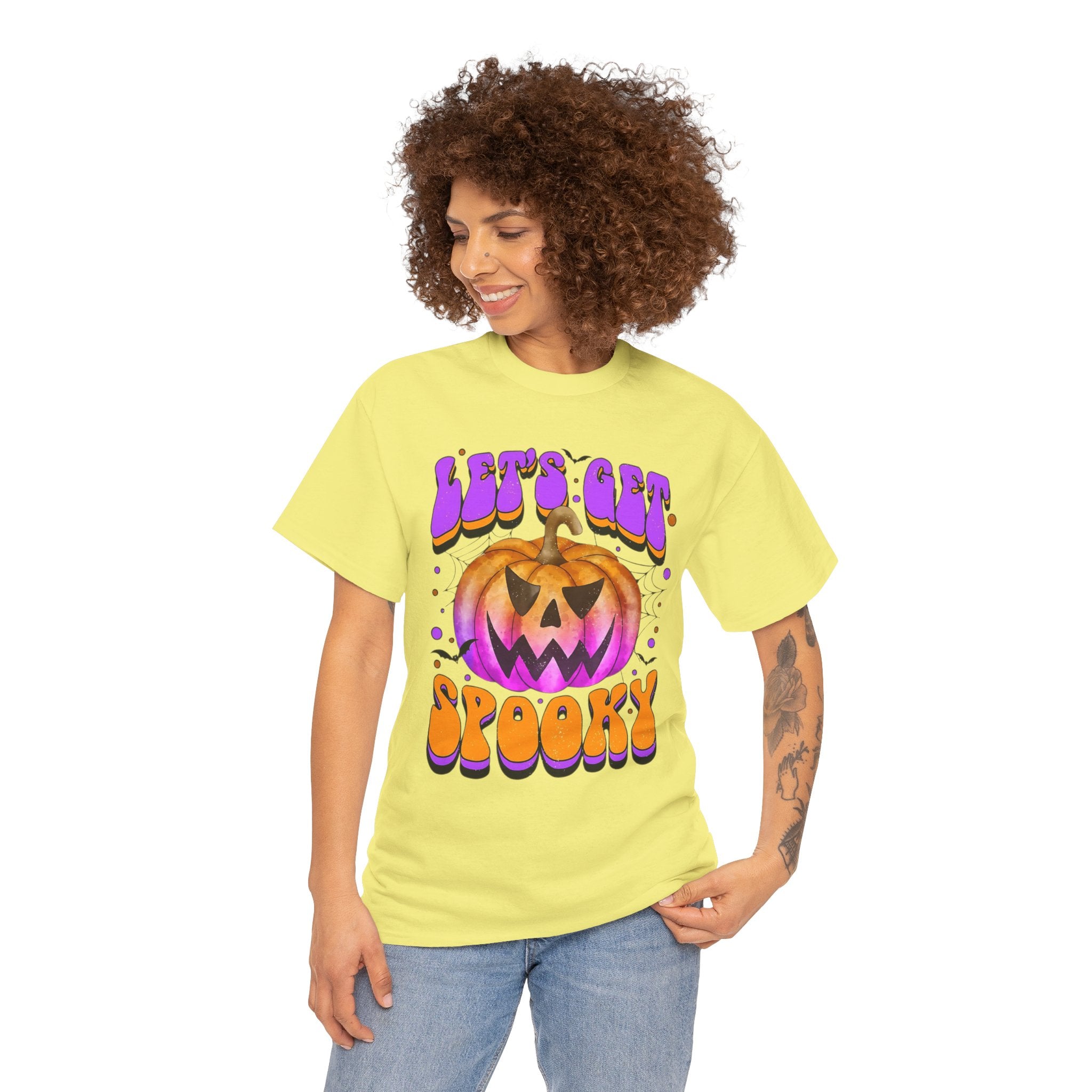 Halloween Spooky Pumpkin Tee, Unisex Cotton Shirt, Halloween Costume, Fall Festivities, Trick or Treat