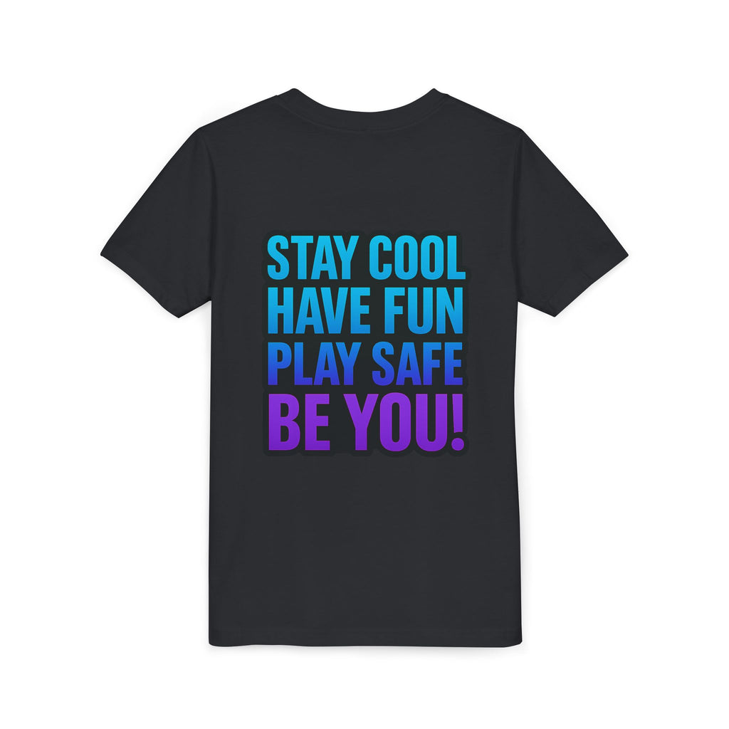 DJ KAT PAWS Paw-sitively Shredding, Skateboarding Youth Tee | Fun Summer Shirt, Motivational Kids T-Shirt, Birthday Gift for Boys & Girls