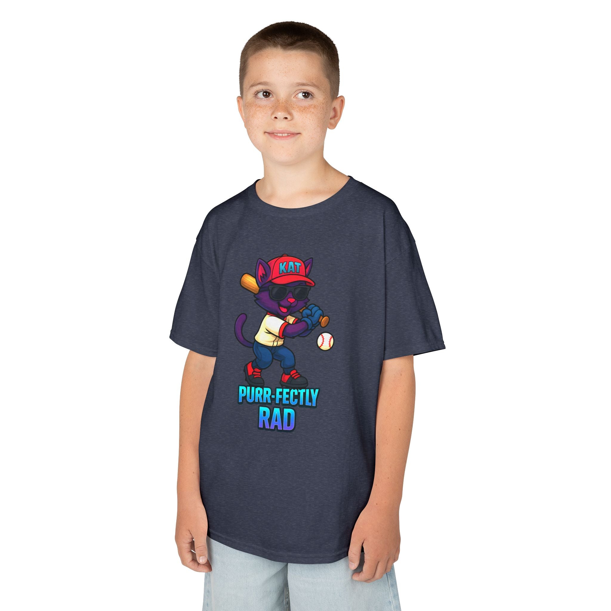 DJ KAT PAWS Purr-fectly Rad Kids Tee | Cool Apparel for Boys & Girls, Motivational Summer Wear & Playful Gift